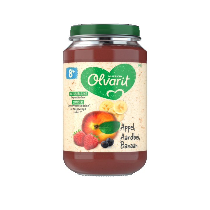 Olvarit Appel Aardbei Banaan 8+ Maanden 200g