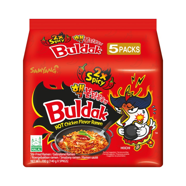 Samyang Buldak Hot Chicken Flavor Ramen 2x Spicy 5 x 140g