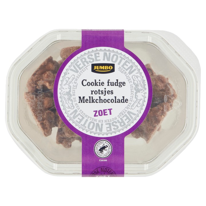 Jumbo Cookie Fudge Rotsjes Melkchocolade Zoet 190g