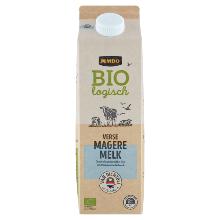 Jumbo Biologisch Verse Magere Melk 1L