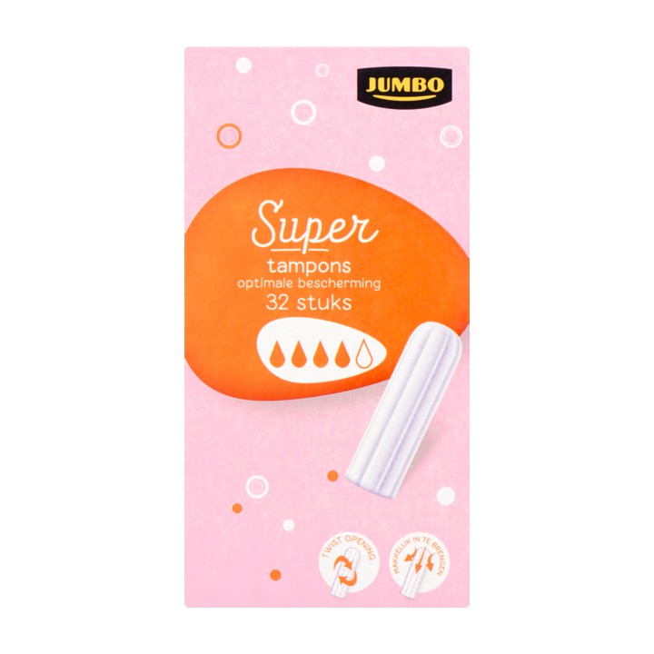 Jumbo Super Tampons 32 Stuks