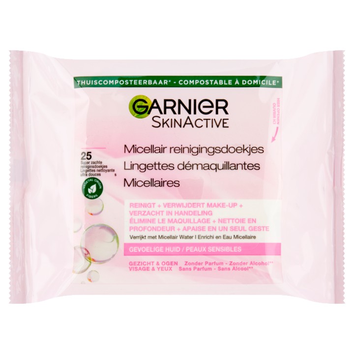 Garnier SkinActive Micellair Reinigingsdoekjes 25 Stuks