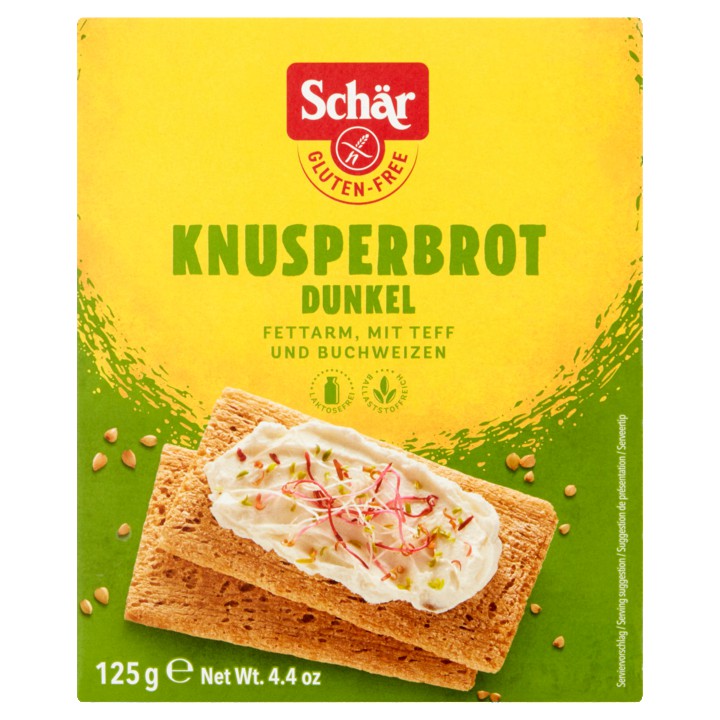 Sch&amp;auml;r Knusperbrot Dunkel  Glutenvrij 125g