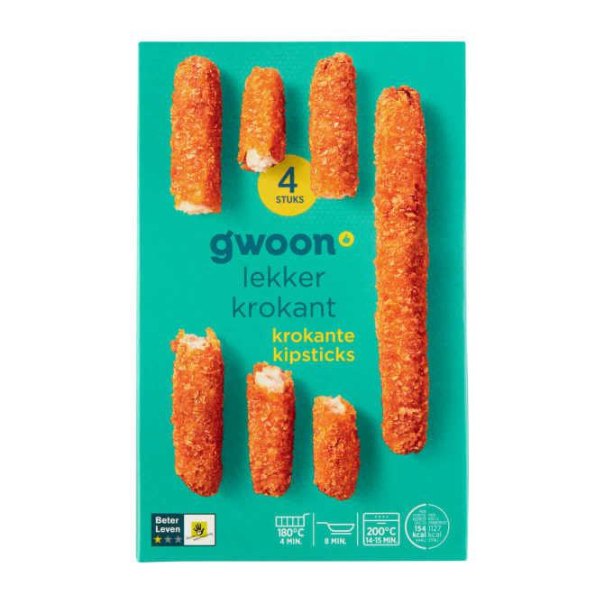 g&#039;woon Krokante Kipsticks