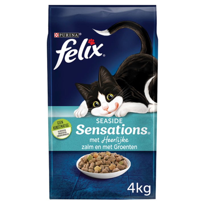 FELIX&amp;reg; Seaside Sensations met Zalm en met Groenten Kattenvoer 4kg