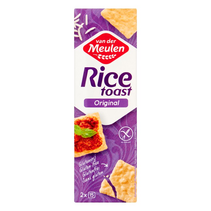 Van Der Meulen Rice Toast Original 2 x 15 Stuks 65g