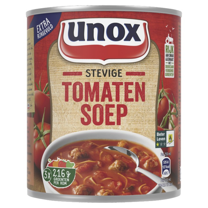 Unox Soep In Blik Stevige Tomatensoep 800ml