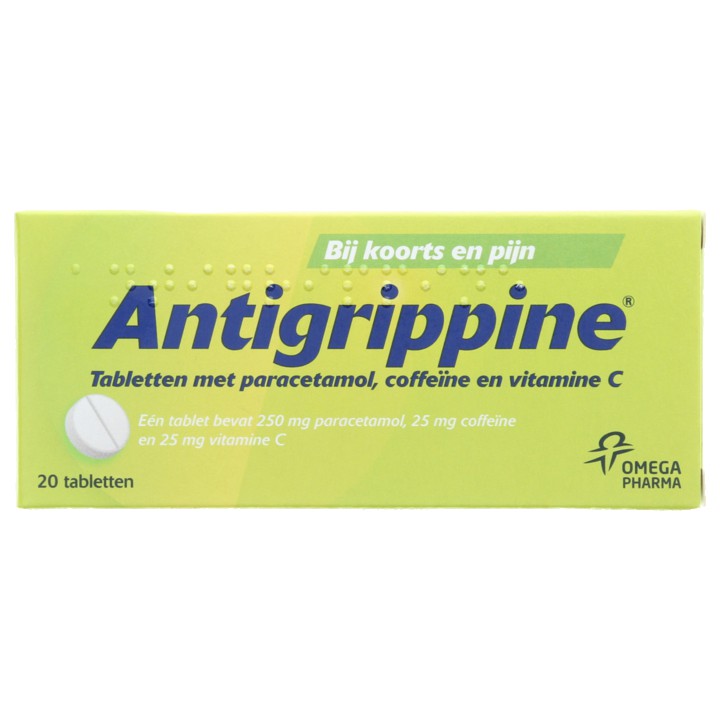 Antigrippine Tabletten bij griep en verkoudheid, 20 stuks