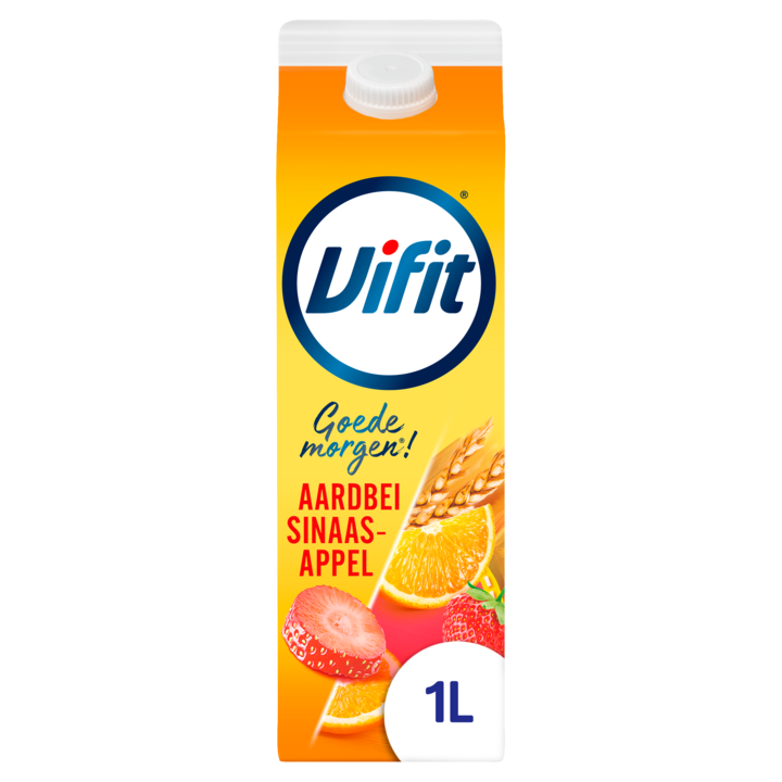 Vifit Goedemorgen! Zuiveldrink Aardbei/Sinaasappel 1L