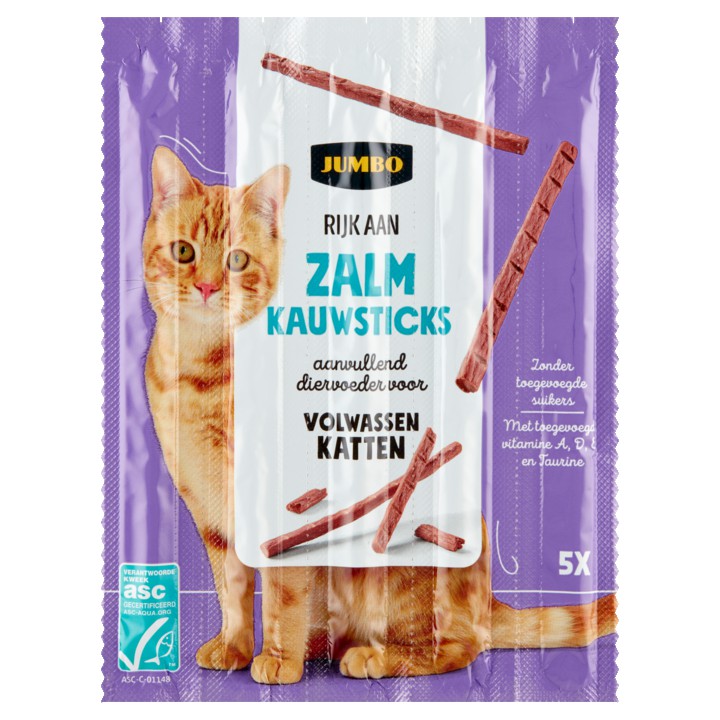 Jumbo Rijk aan Zalm Kauwsticks 5 Stuks