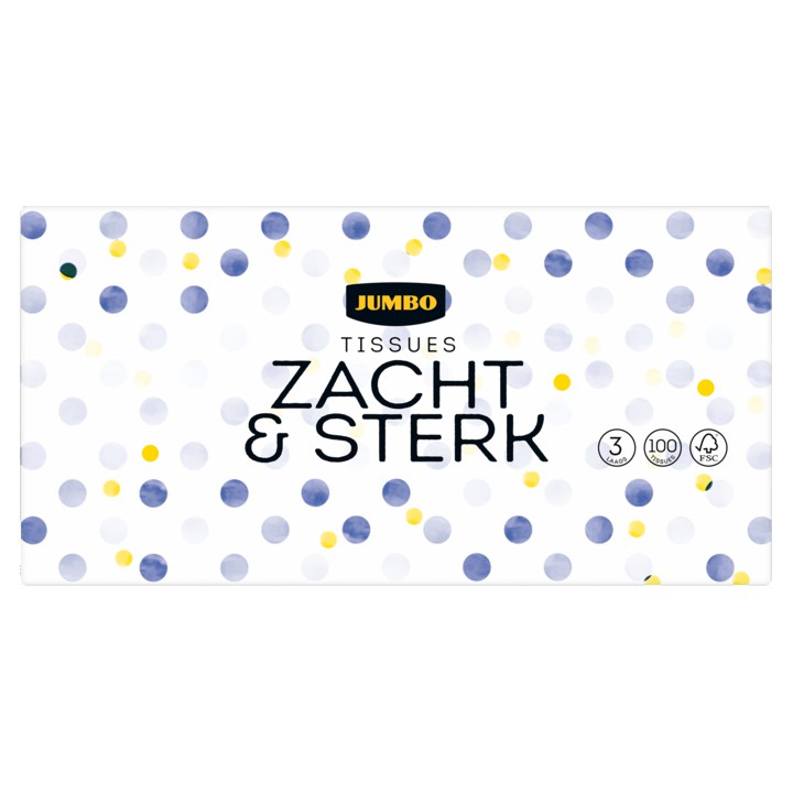 Jumbo Tissues Zacht &amp;amp; Sterk 3-Laags 100 Stuks