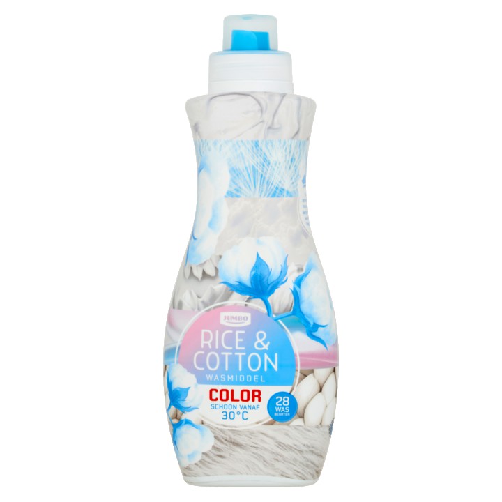 Jumbo Rice &amp;amp; Cotton Wasmiddel Color 980ml