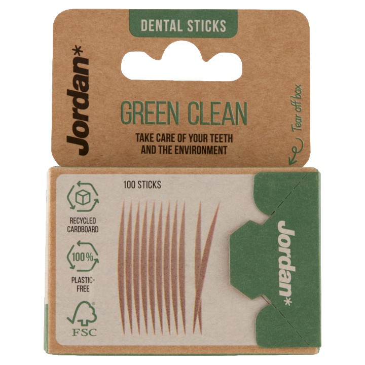 Jordan Dental Sticks Green Clean 100 Stuks