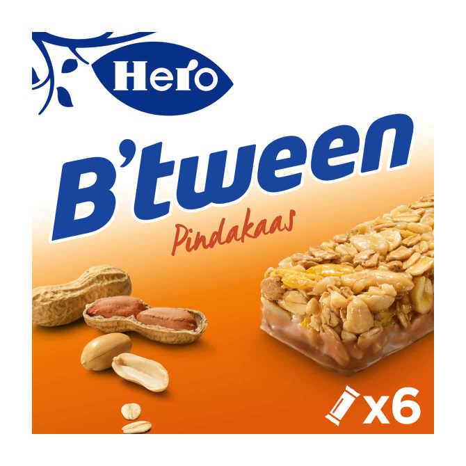 Hero B&#039;tween mueslireep pinda &amp; pindakaas