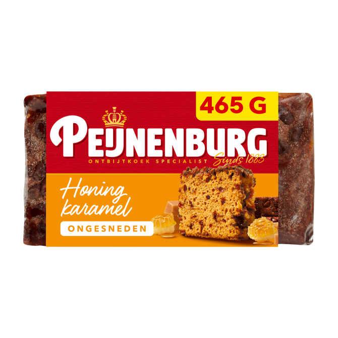 Peijnenburg ontbijtkoek honing caramel ongesneden