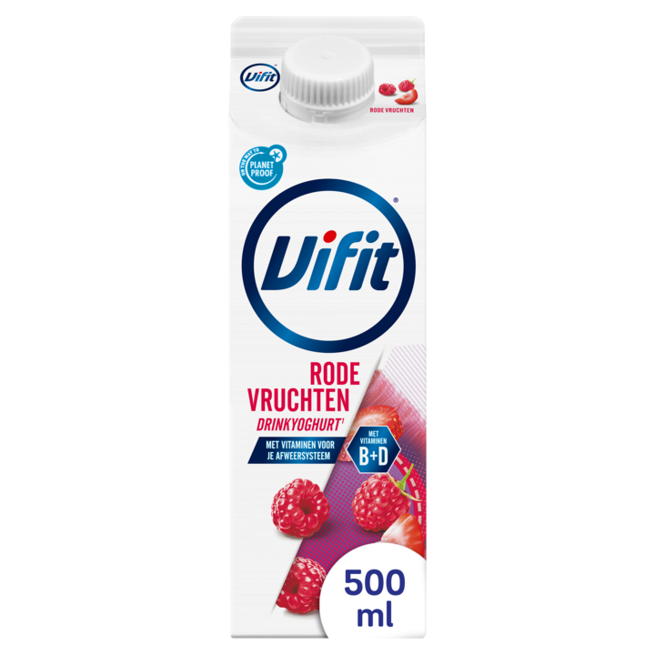 Vifit drinkyoghurt rode vrucht 500ml