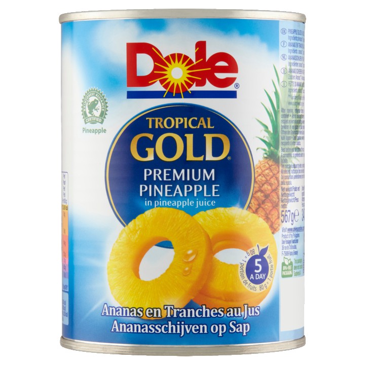 Dole Tropical Gold Premium Pineapple in Pineapple Juice 567g