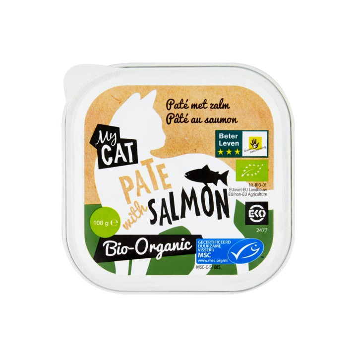 My Cat Bio Pat&amp;eacute; met Zalm 100g