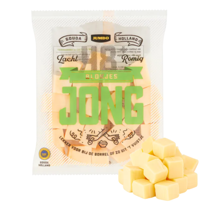 Jumbo Blokjes Jong Kaas 48+ 200g