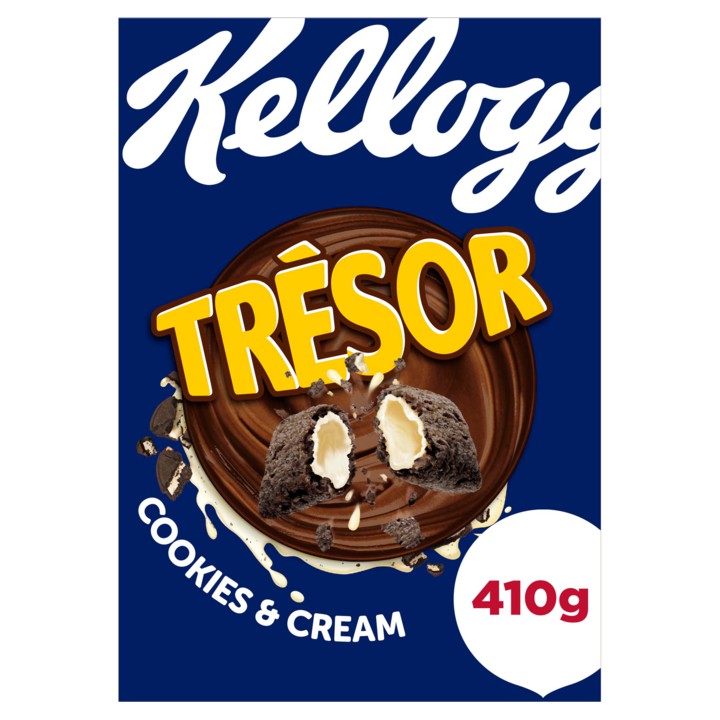 Kellogg&amp;#x27;s Tr&amp;eacute;sor Cookies &amp;amp; Cream Flavour ontbijtgranen 410g