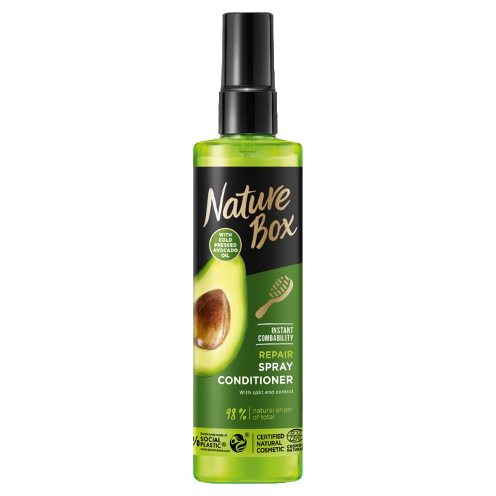 Nature Box Avocado Repair Spray ConditionerAlcoholvrij 0,3%  200ML