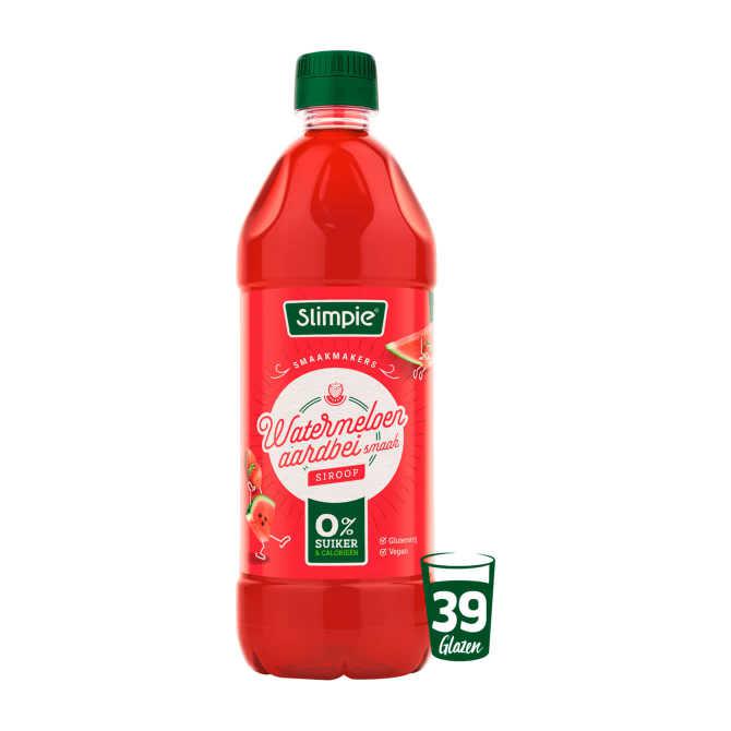 Slimpie Watermeloen Aardbei Smaak Siroop 650 ml