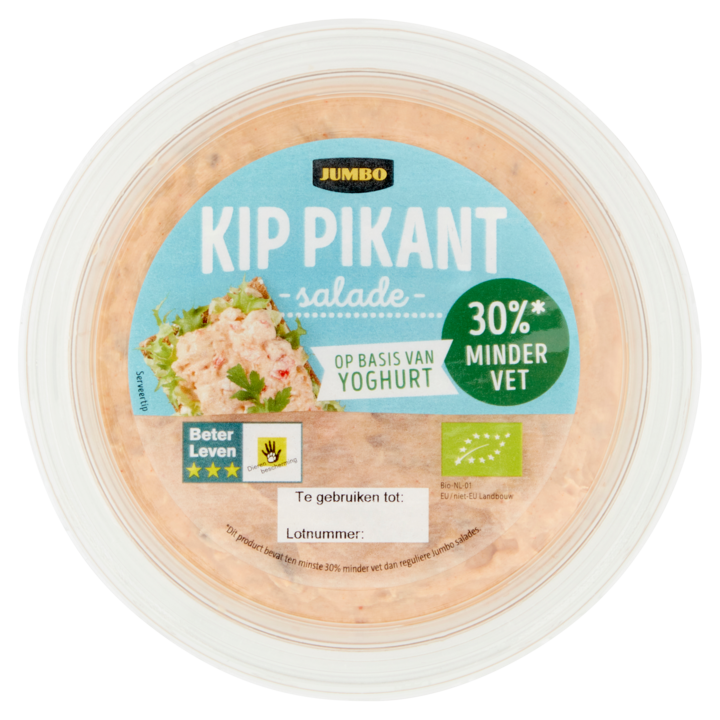 Jumbo Kip Pikant Salade 130g