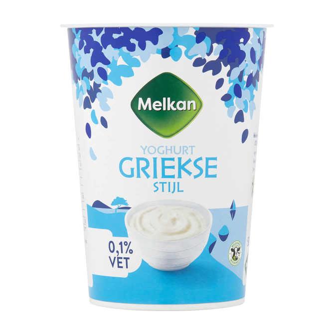 Melkan Yoghurt griekse stijl 0,1% vet