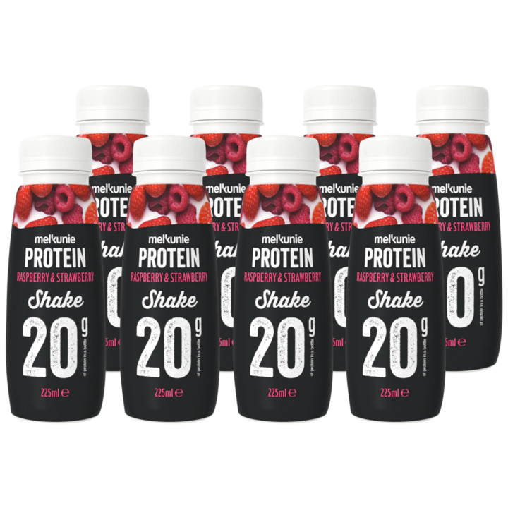 Melkunie Protein Raspberry &amp;amp; Strawberry Shake 8 x 225ml