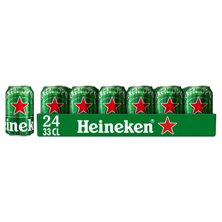 Heineken Premium Pilsener Bier Blik Tray 24 x 33cl