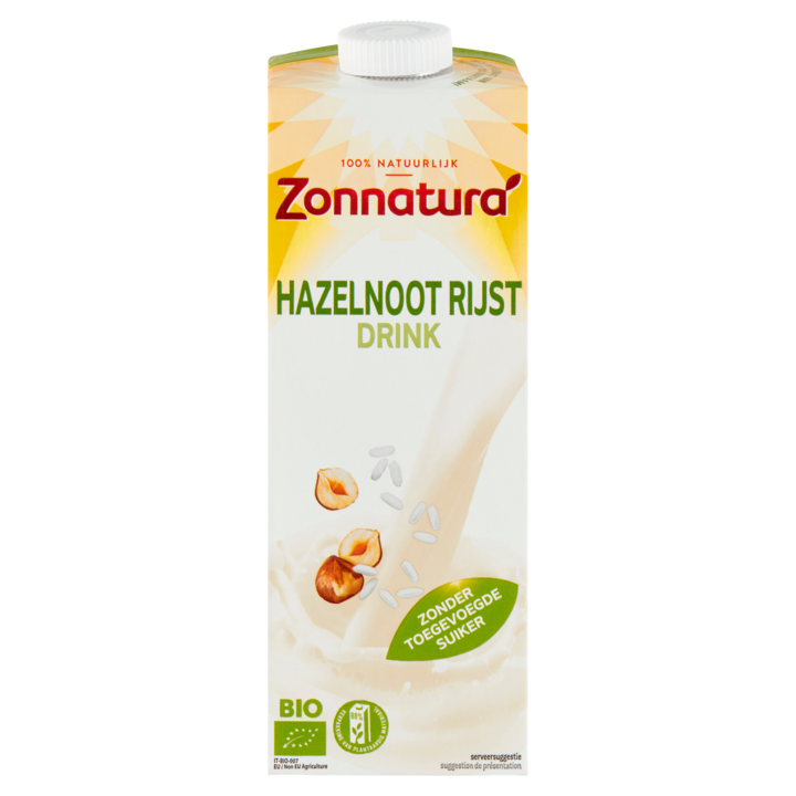 Zonnatura Bio Hazelnoot Rijst Drink 1L