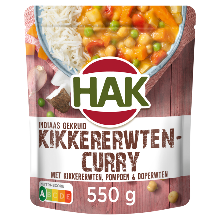 Hak Indiaas Gekruid Kikkererwtencurry 550g
