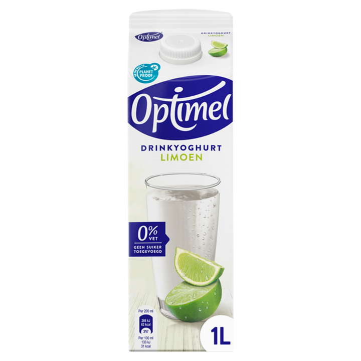 Optimel Drinkyoghurt limoen 0% vet 1L