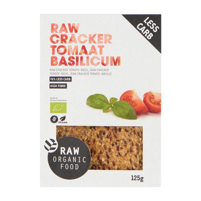 RAW Crackers lijnzaad tomaat &amp; basilicum biologisch