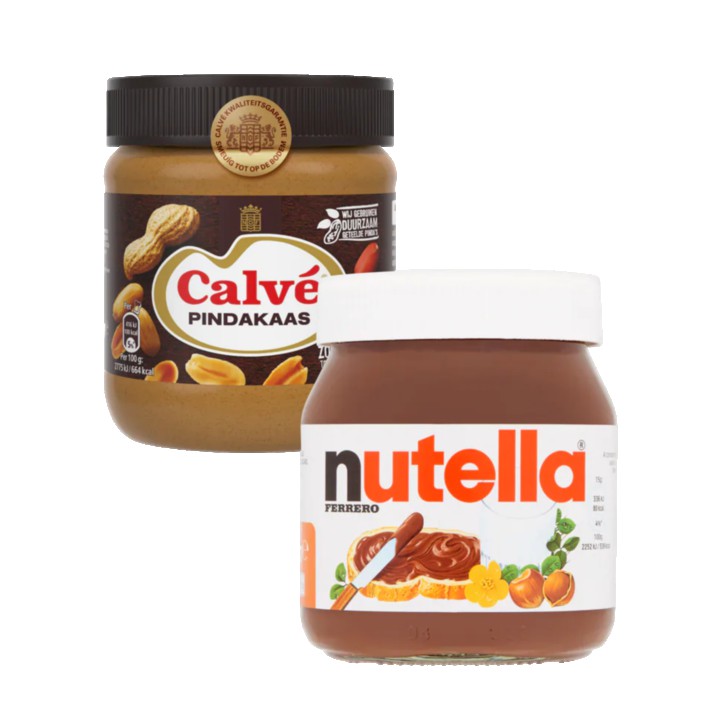 Calv&amp;eacute; Pindakaas &amp;amp; Nutella