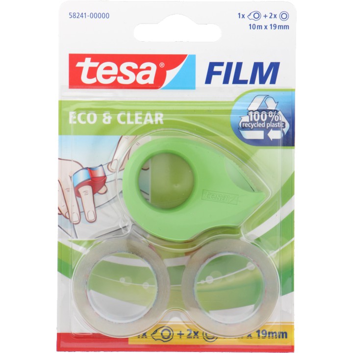 Tesa Eco&amp;amp;Clear plakband met houder