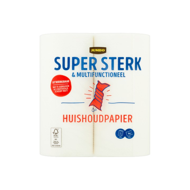 Jumbo Huishoudpapier Super Sterk &amp;amp; Multifunctioneel 2 Rollen