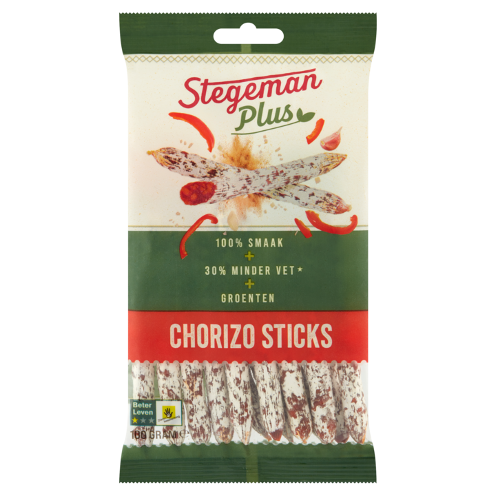 Stegeman Plus Chorizo Sticks 100g