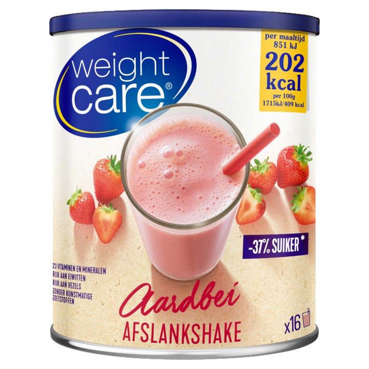 Weight Care Afslankshake Aardbei 436g