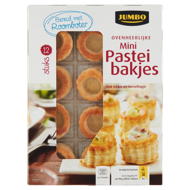 Jumbo Mini Pasteibakjes 12 Stuks