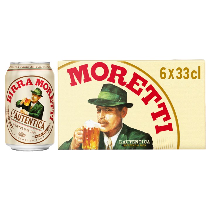 Birra Moretti L&amp;#x27;Autentica Bier Blik 6x33cl