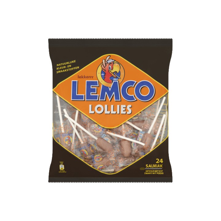 Lemco Lollies Salmiak 24 Stuks 240g