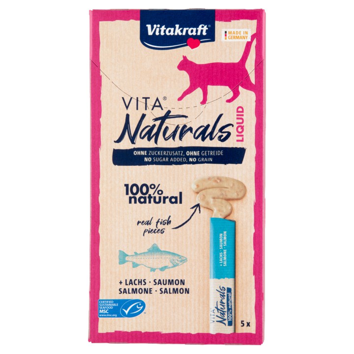 Vitakraft Vita Naturals Liquid Salmon 5 x 15g