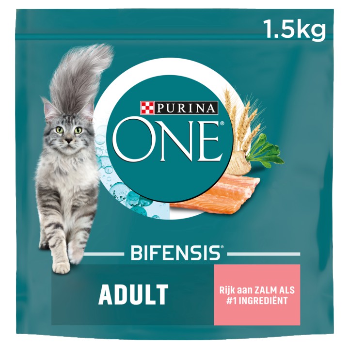 Purina&amp;reg; ONE Adult Rijk aan Zalm kattenvoer 1, 5kg