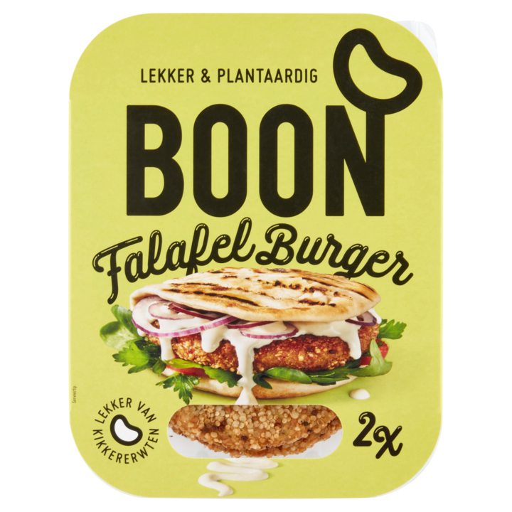 Boon Lekker &amp;amp; Plantaardig Falafel Burger 2 Stuks 180g