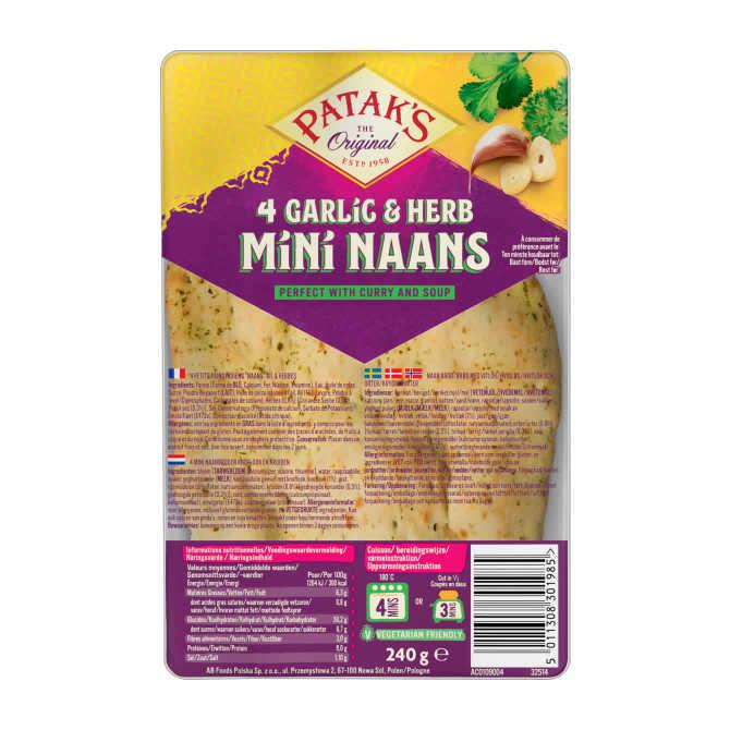 Patak&#039;s Mini naanbrood knoflook koriander