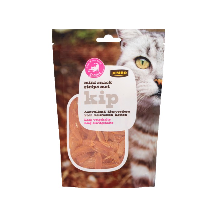 Jumbo Katten Snackstrips Kip Mini 50g