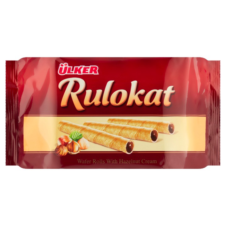 &amp;Uuml;lker Rulokat Wafel Rolletjes met Hazelnoot 150g