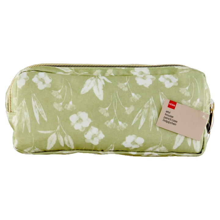 HEMA Etui met Dubbele Rits Bloemendesign