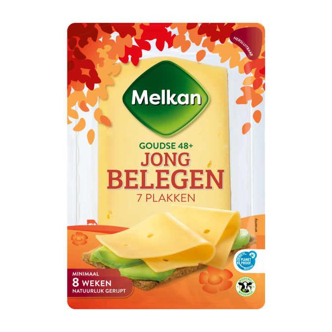 Melkan Goudse 48+ Jong Belegen 7 Plakken 190 g